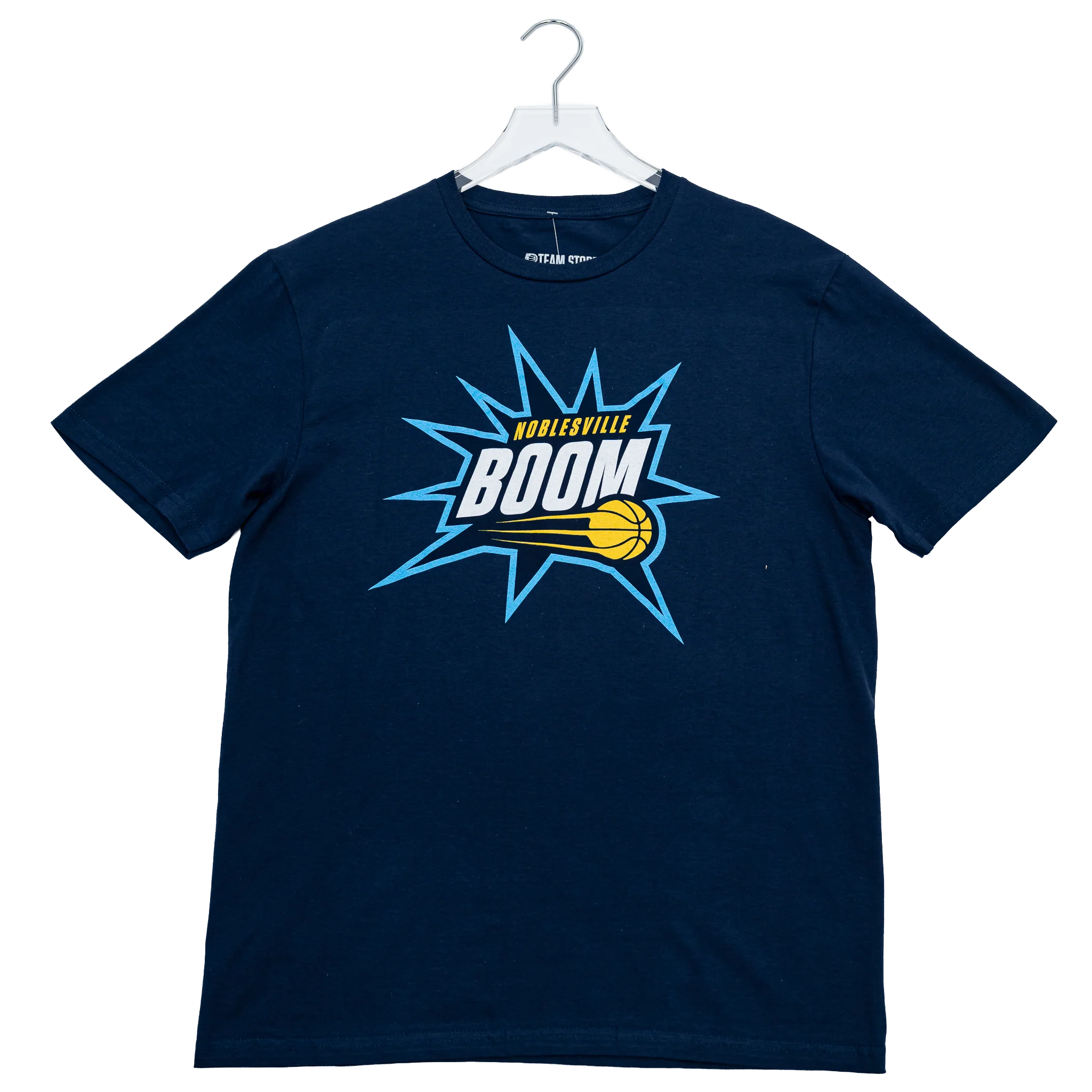 Adult Noblesville Boom Primary Logo T-shirt in Navy Blue by Boom Team Store