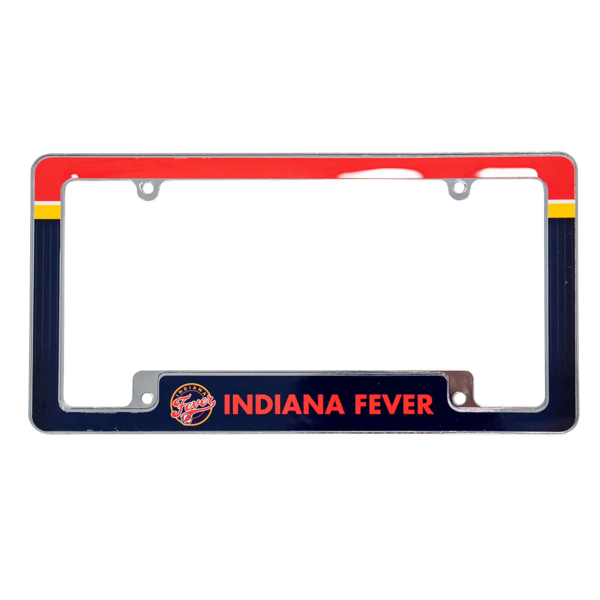 Indiana Fever All-Over Chrome License Plate Frame in Red by Rico Industries Inc.