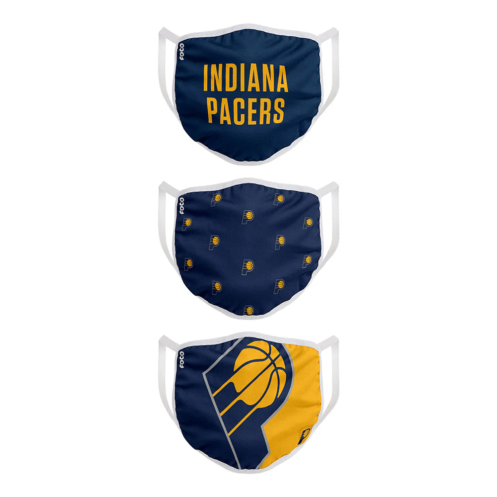 Indiana Pacers 3-Pack Adult Face Covering - Image 2