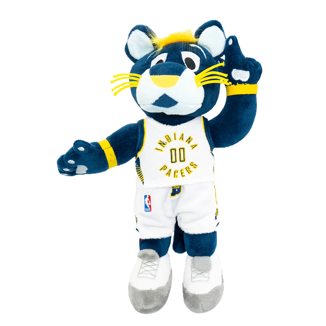 Indiana Pacers Boomer Plush Doll in 10 inches in White by Bleacher Creature