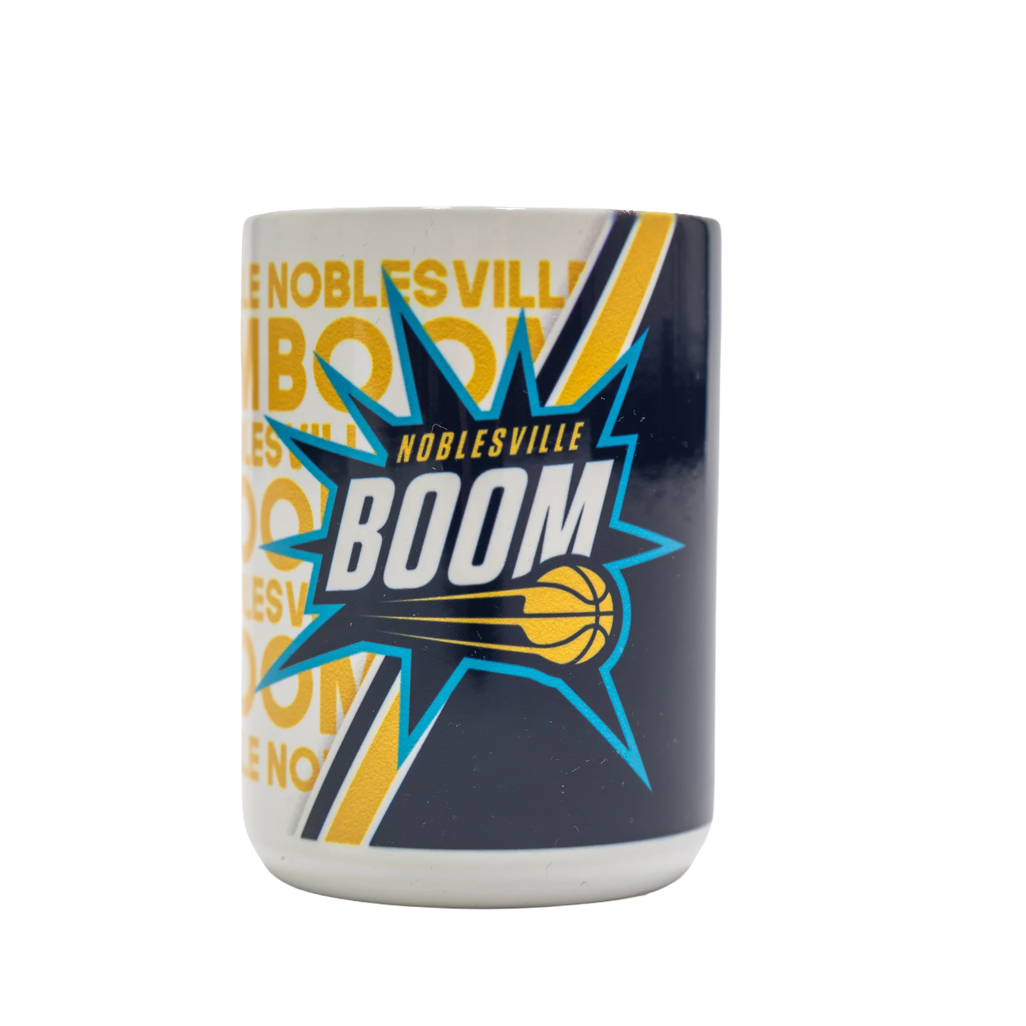 Noblesville Boom 15oz Ceramic Mug in Navy by Rico Industries