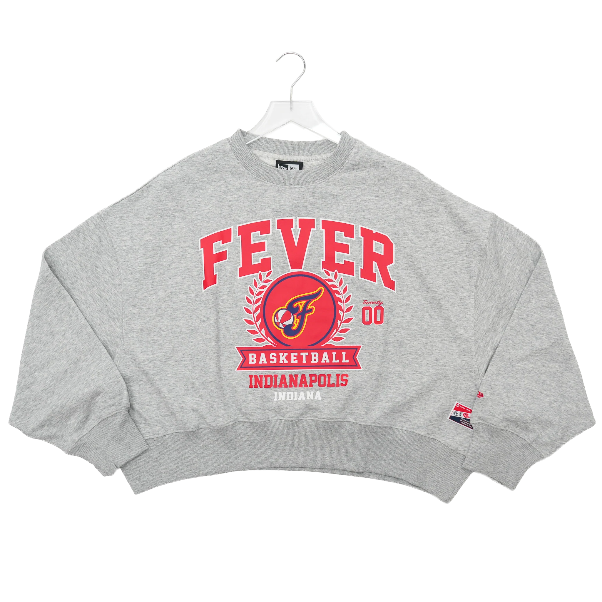 Women's Indiana Fever Boxy Crewneck Sweatshirt in Grey by New Era