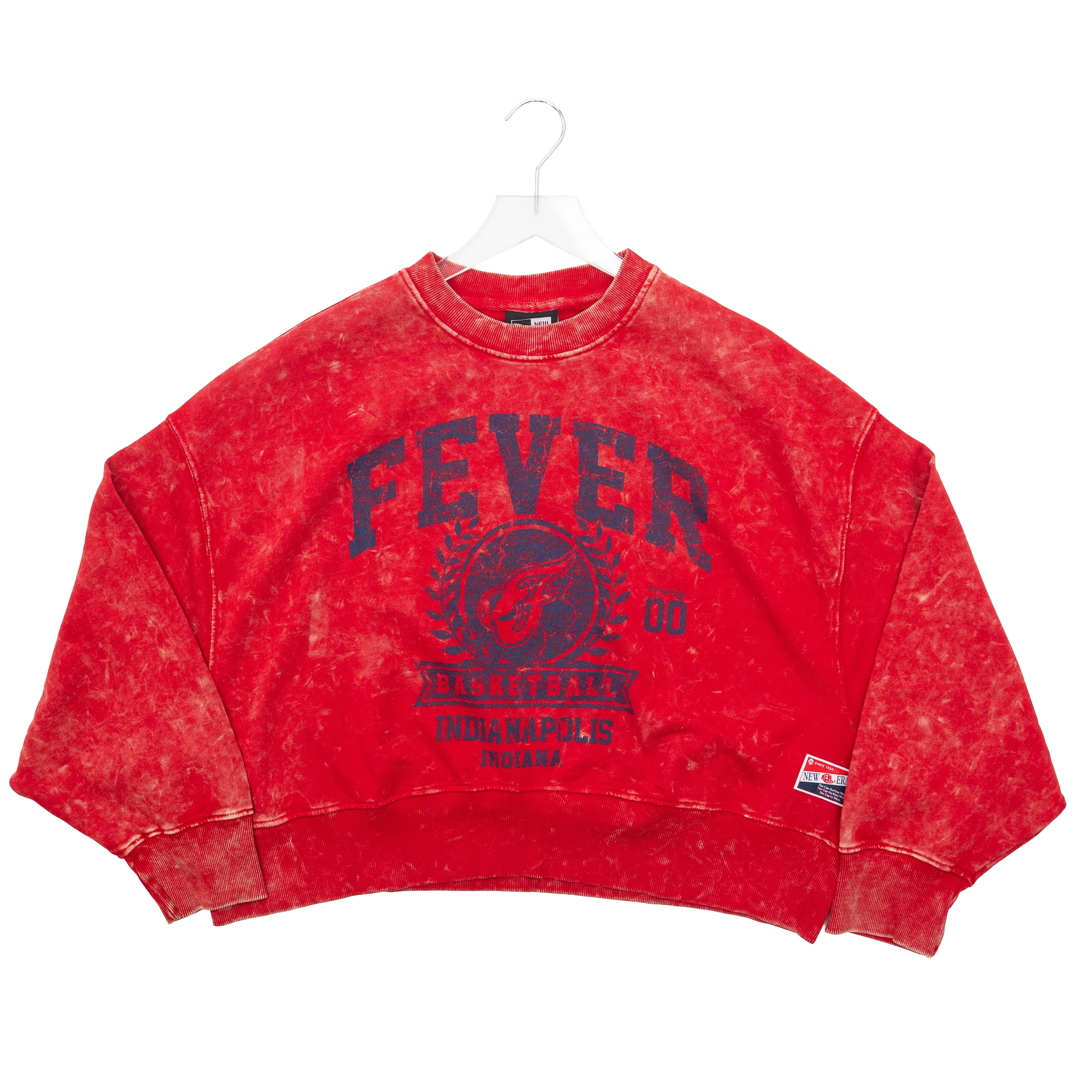 Women's Indiana Fever Boxy Crewneck Sweatshirt in Red by New Era