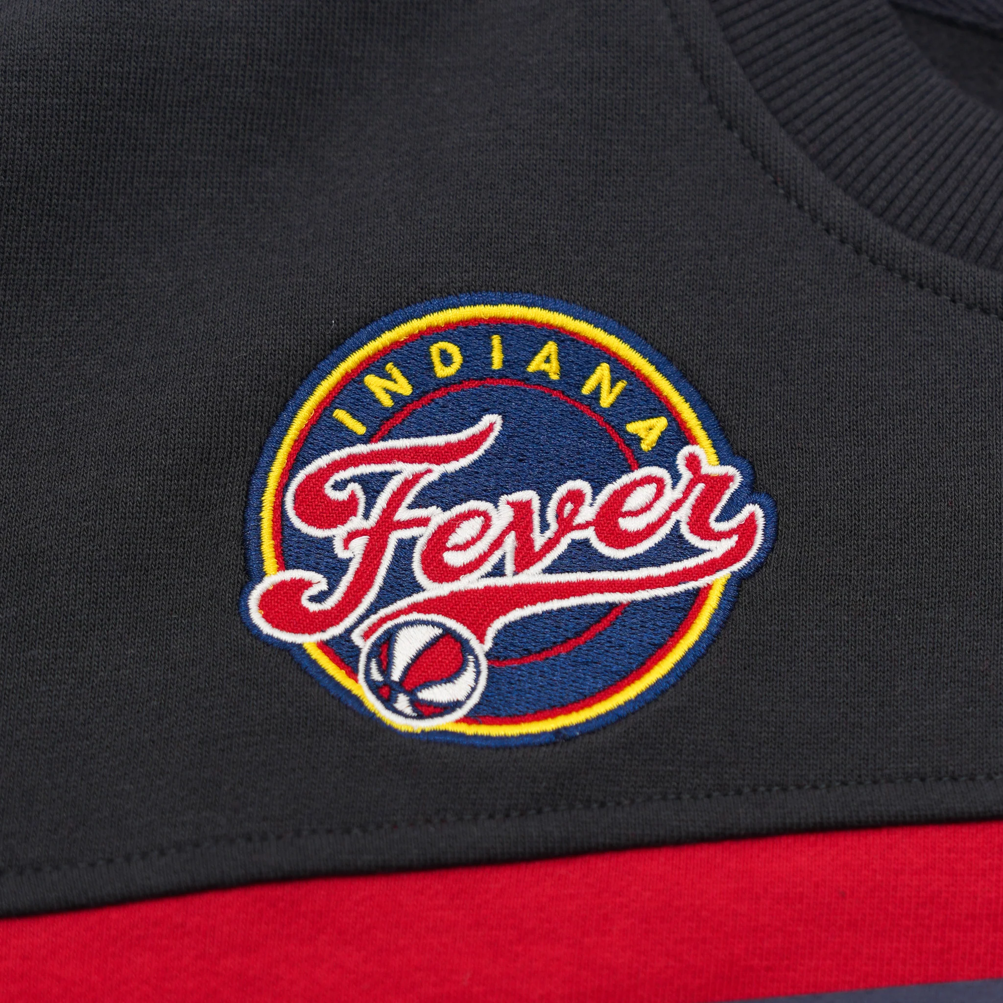 Women's Indiana Fever Colorblock Crewneck Sweatshirt in Red by New Era - Image 2