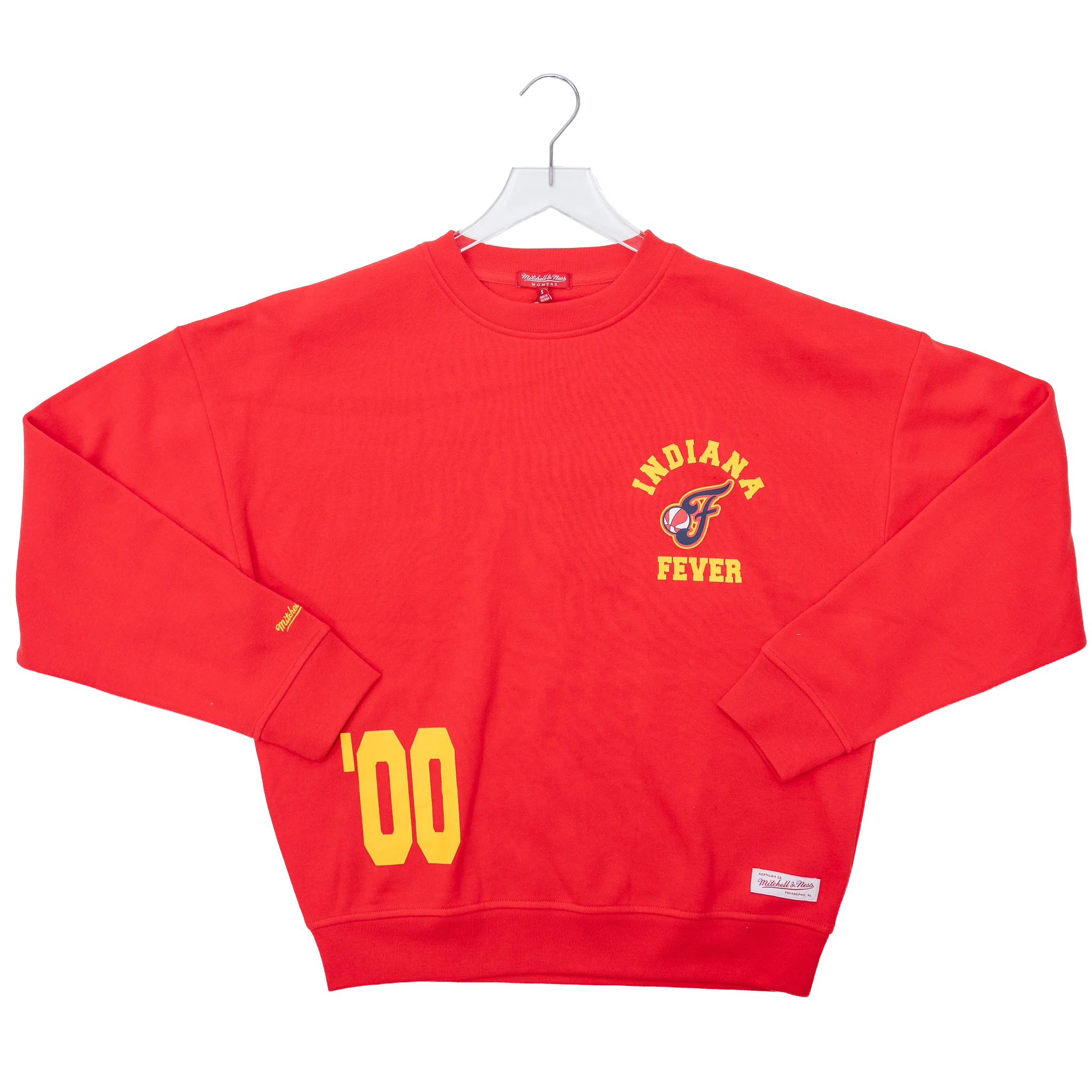 Women's Indiana Fever Crewneck Fleece in Red by Mitchell & Ness
