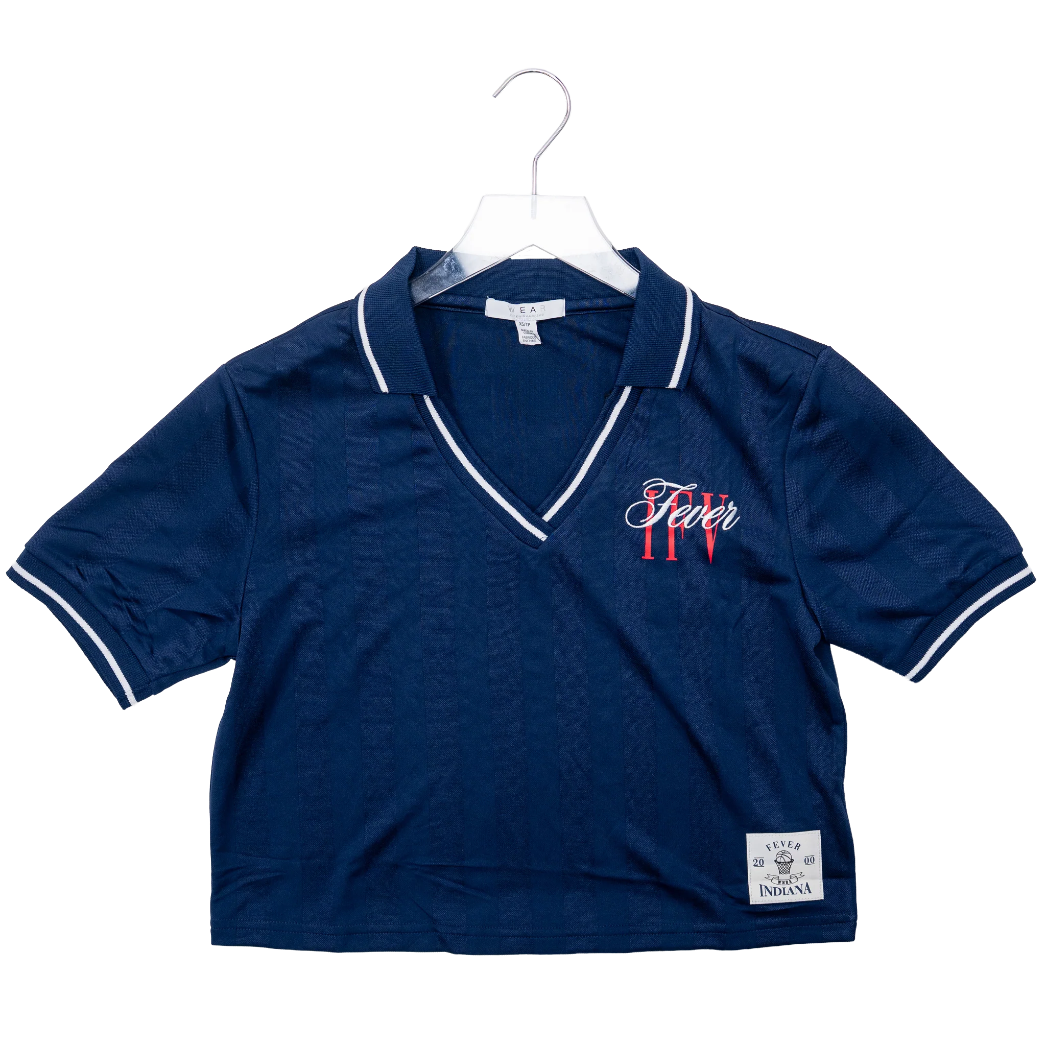 Women's Indiana Fever Crop Polo Shirt in Navy by Wear by E. Andrews