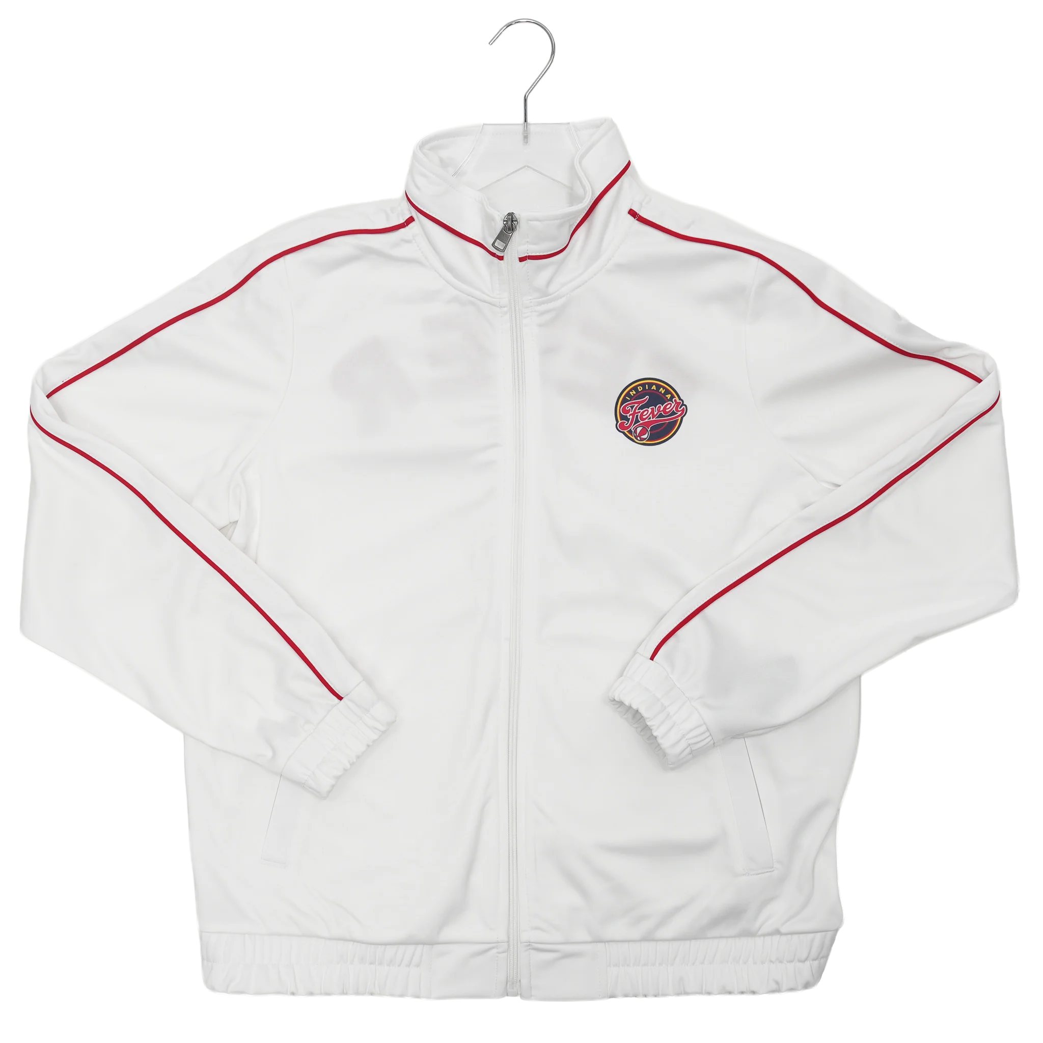 Womens Indiana Fever Crowd Wave Full-Zip Track Jacket in White by G-III