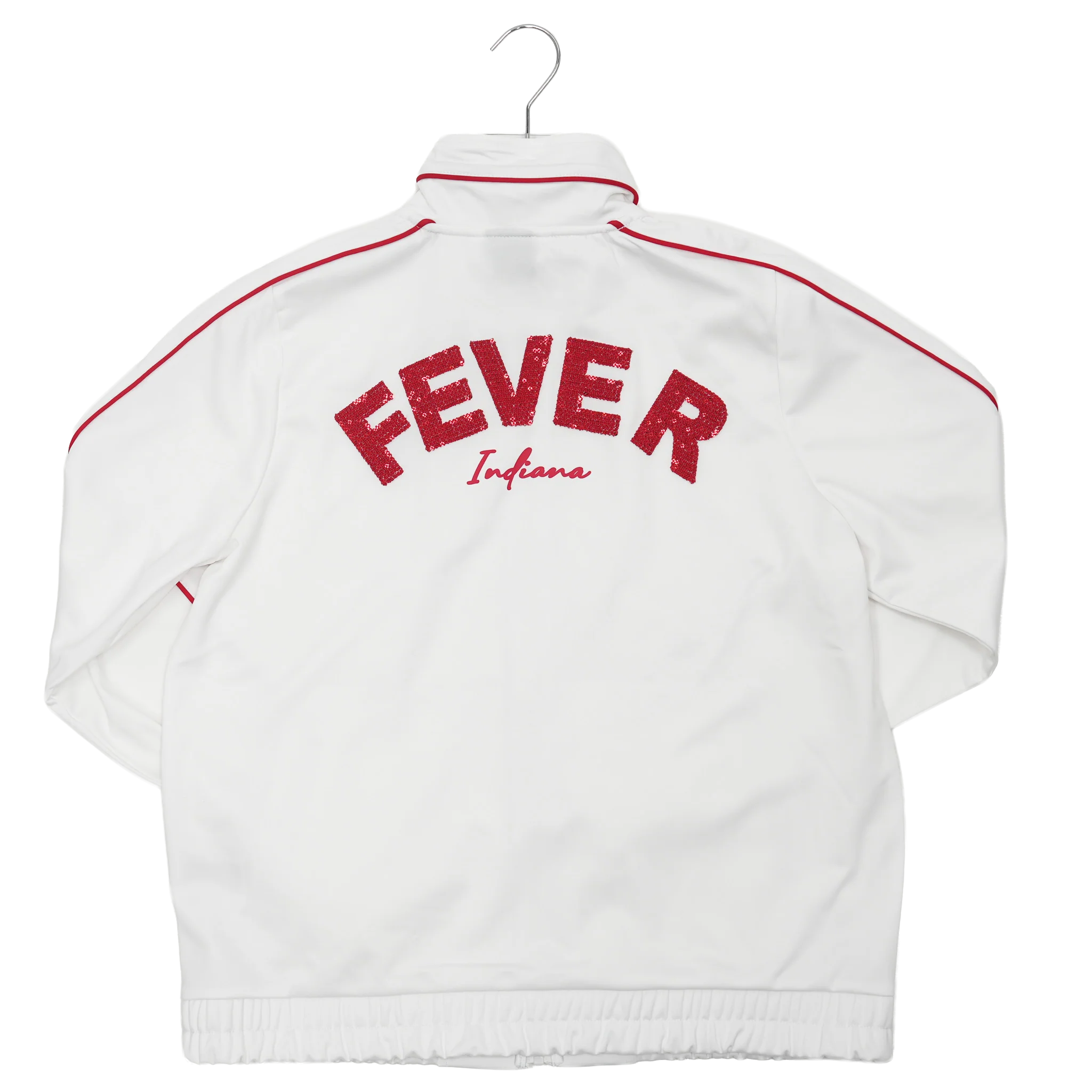 Womens Indiana Fever Crowd Wave Full-Zip Track Jacket in White by G-III - Image 2