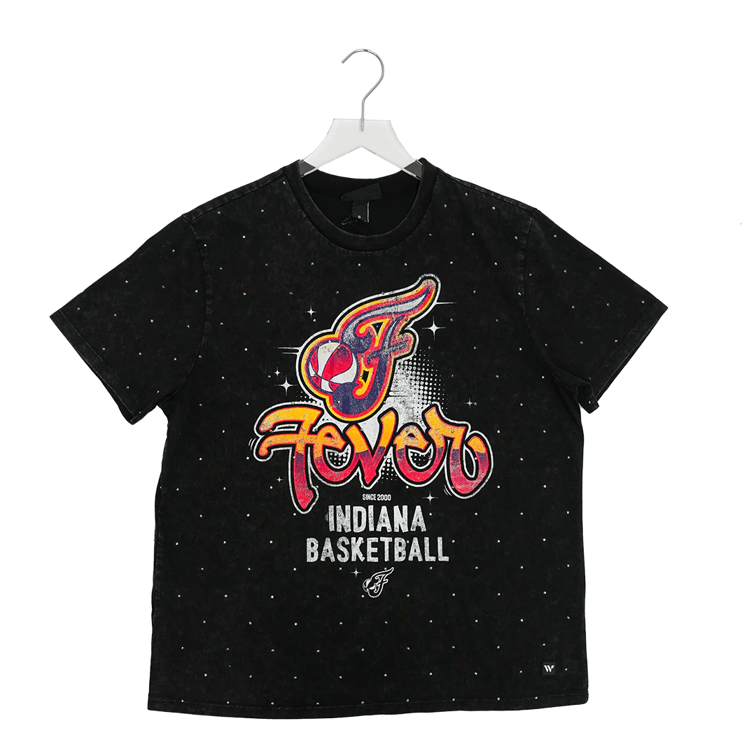 Women's Indiana Fever Crystal Band T-Shirt in Black by Wild Collective