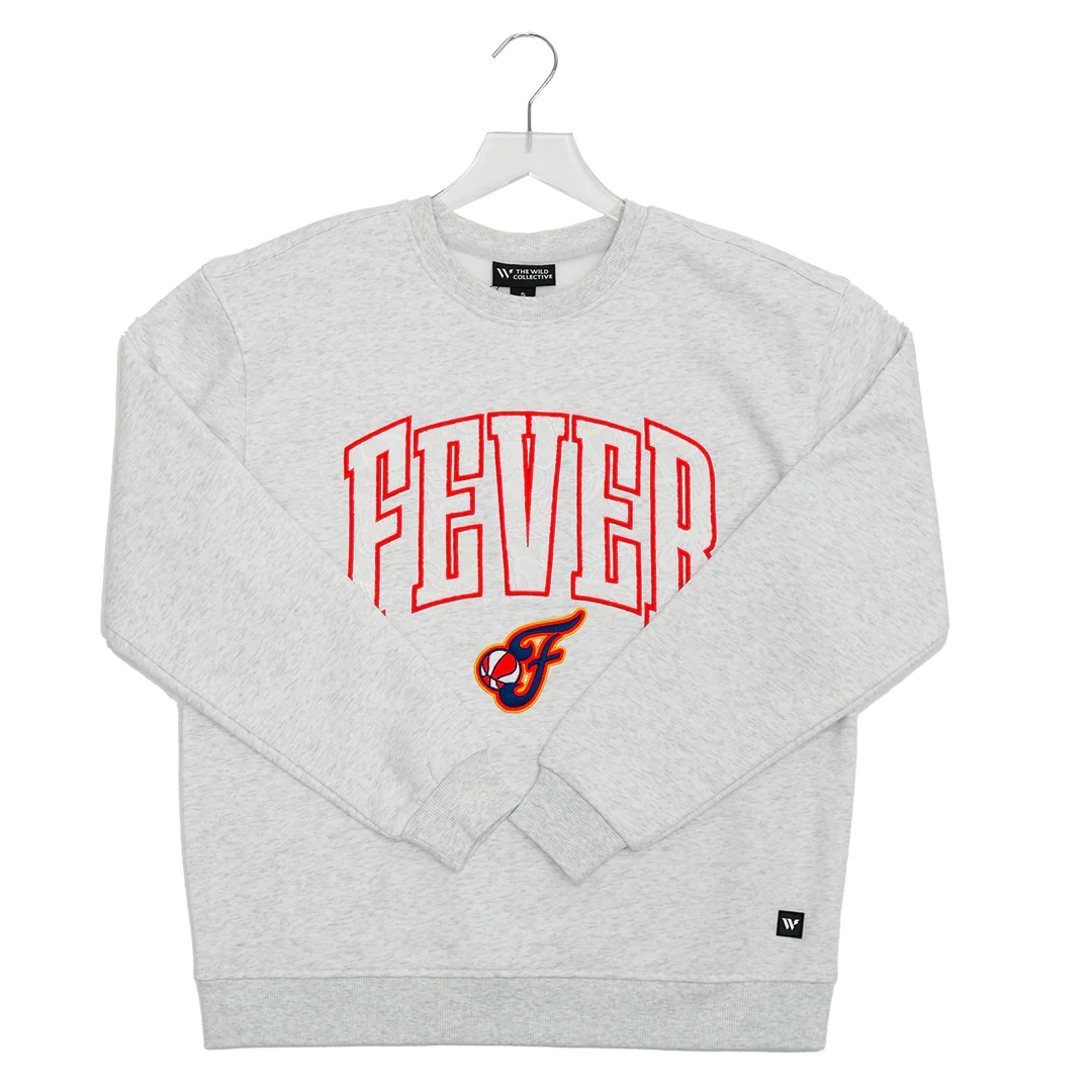 Women's Indiana Fever Lace Crewneck Sweatshirt in Heather Grey by Wild Collective