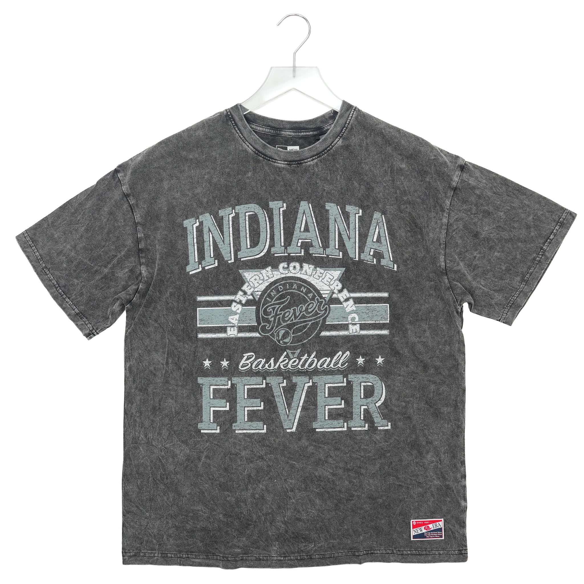 Womens Indiana Fever Mineral Washed T-shirt in Black by New Era