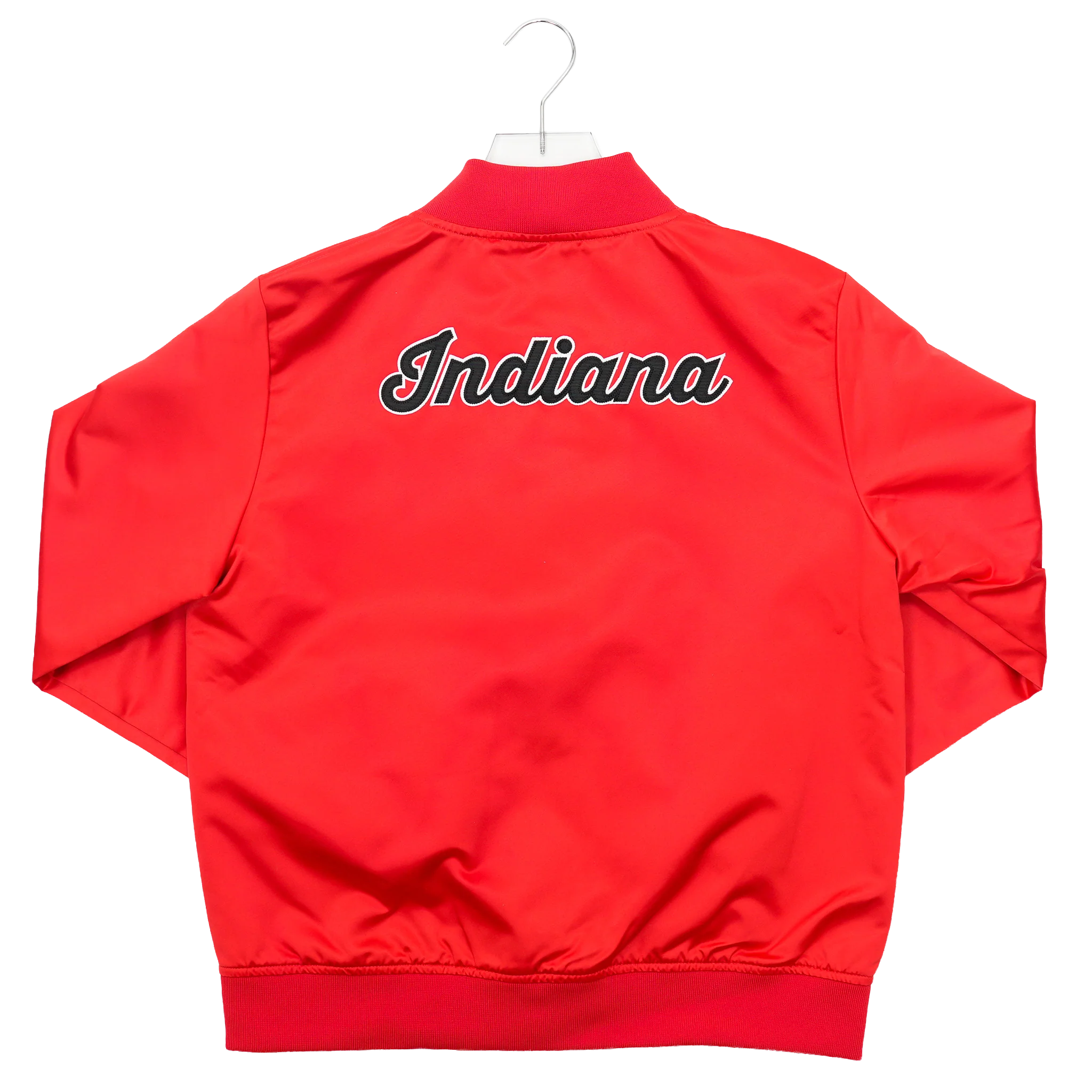 Women's Indiana Fever Satin Varsity Jacket in Red by Mitchell & Ness - Image 2