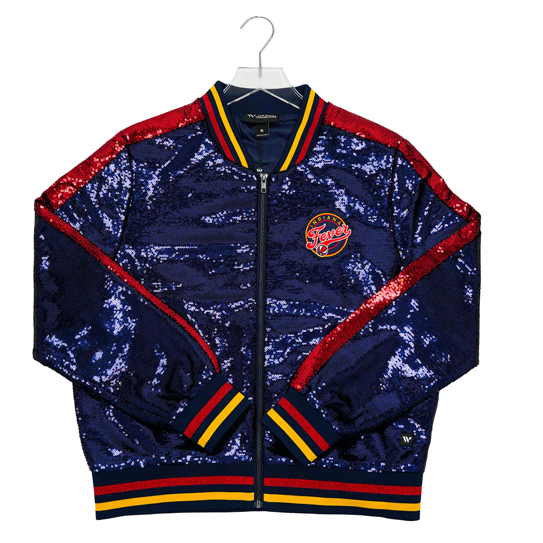 Women's Indiana Fever Sequin Full-Zip Jacket in Navy by Wild Collective