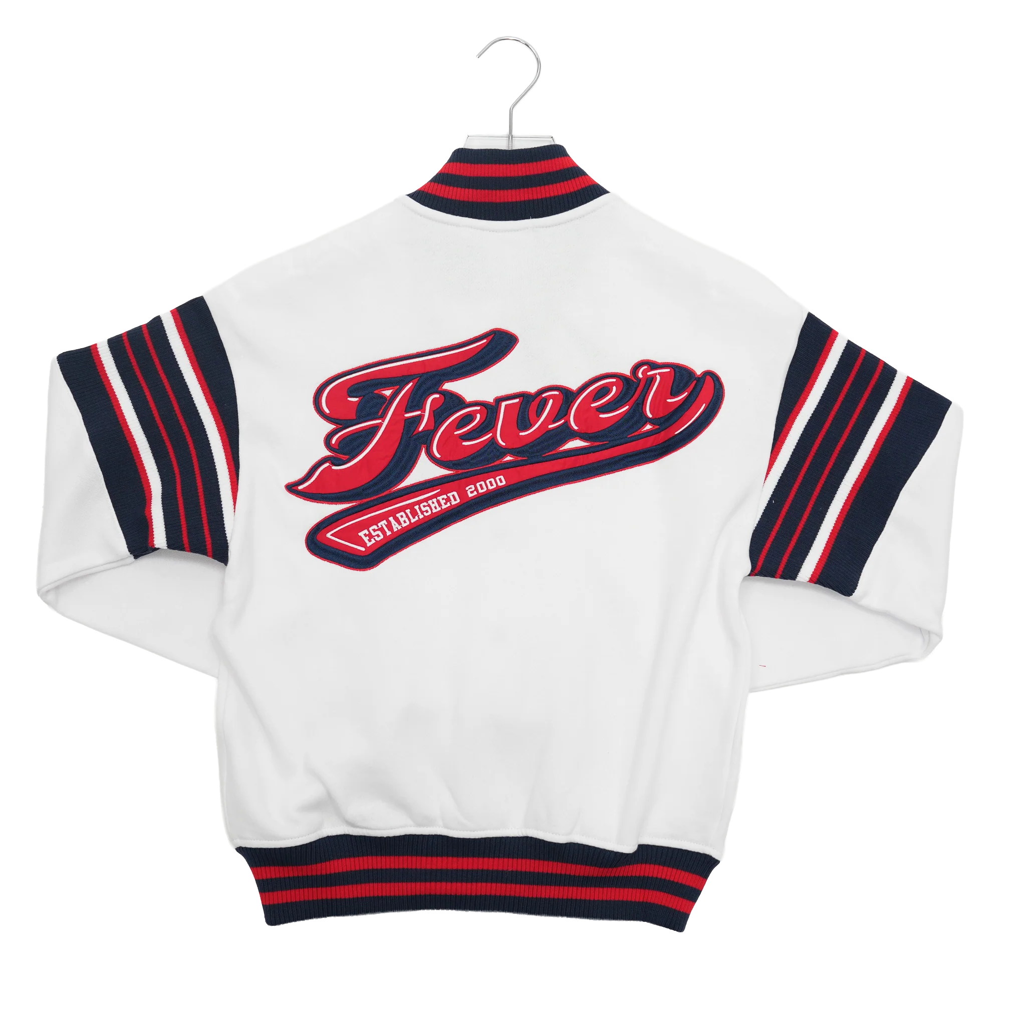 Womens Indiana Fever Snap Front Fleece Jacket in White by WEAR by EA - Image 2