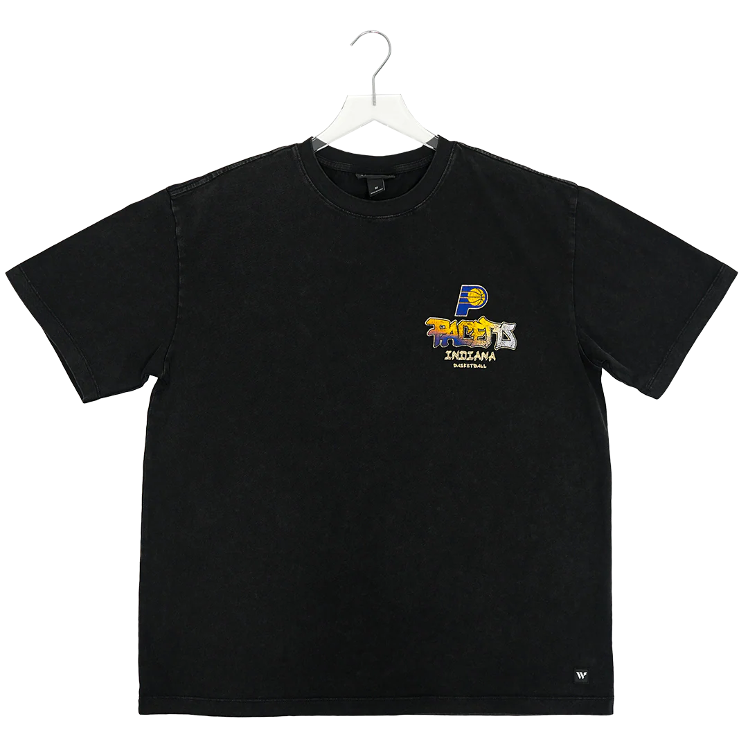 Women's Indiana Pacers Jersey Knit T-shirt in Black by Wild Collective