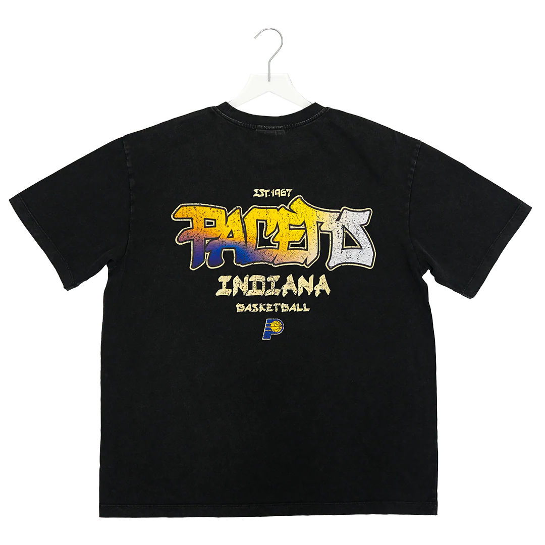Women's Indiana Pacers Jersey Knit T-shirt in Black by Wild Collective - Image 2
