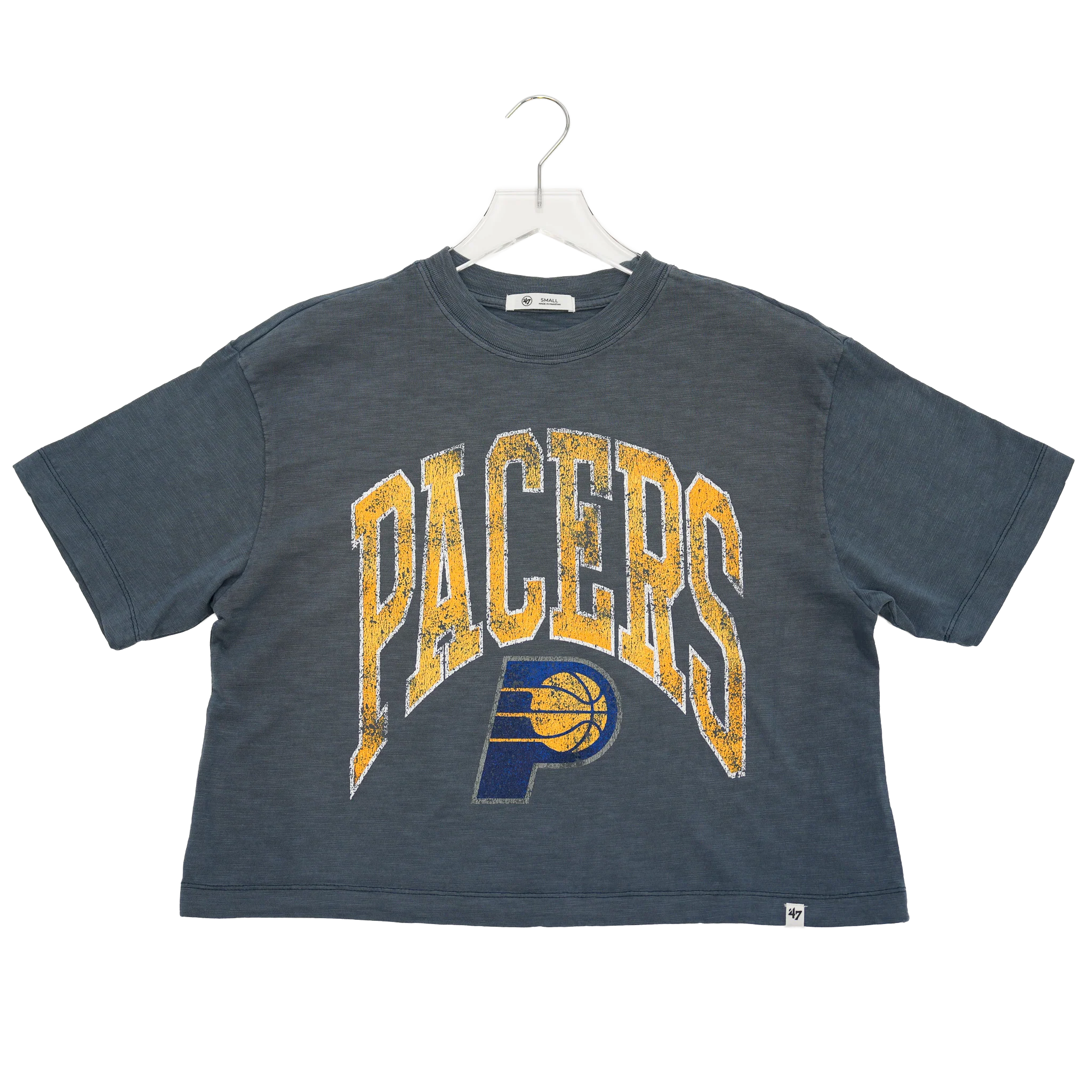 Women's Indiana Pacers Mindi Crop T-shirt in Navy by '47