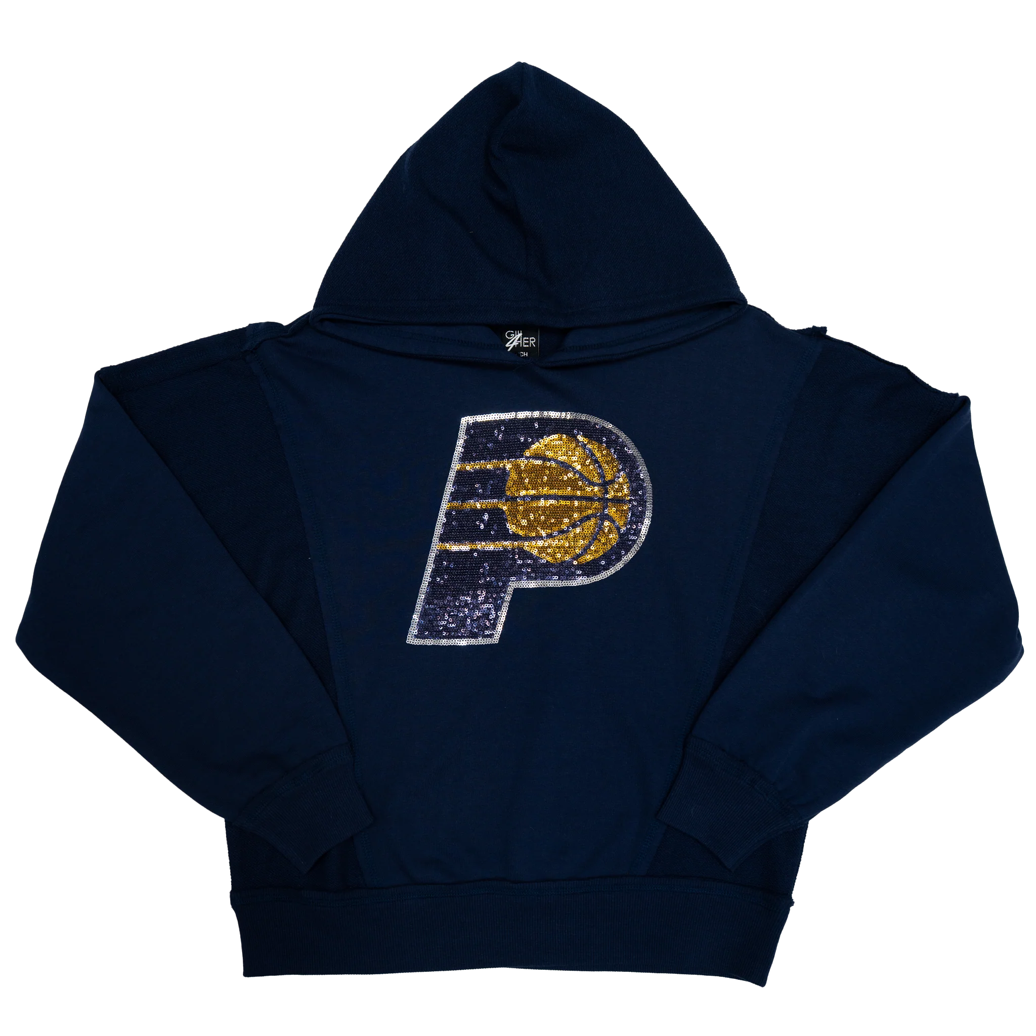 Women's Indiana Pacers Top Tier Hooded Sweatshirt in Navy by G-III