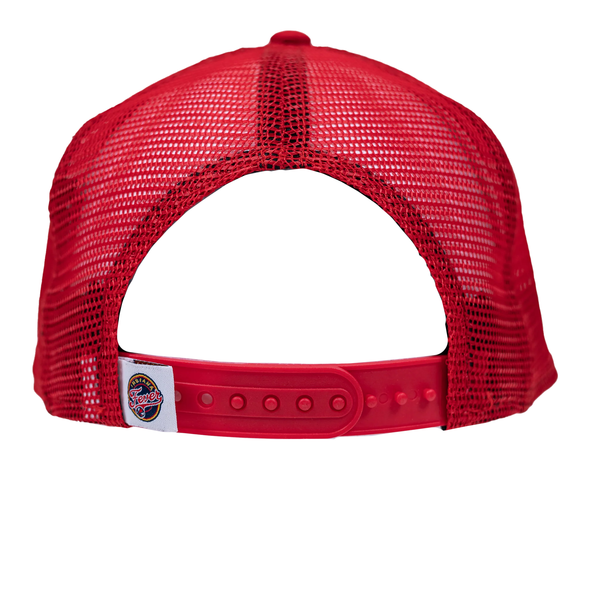 Youth Indiana Fever Primary Logo 9Fifty Trucker Hat in Red by New Era - Image 4