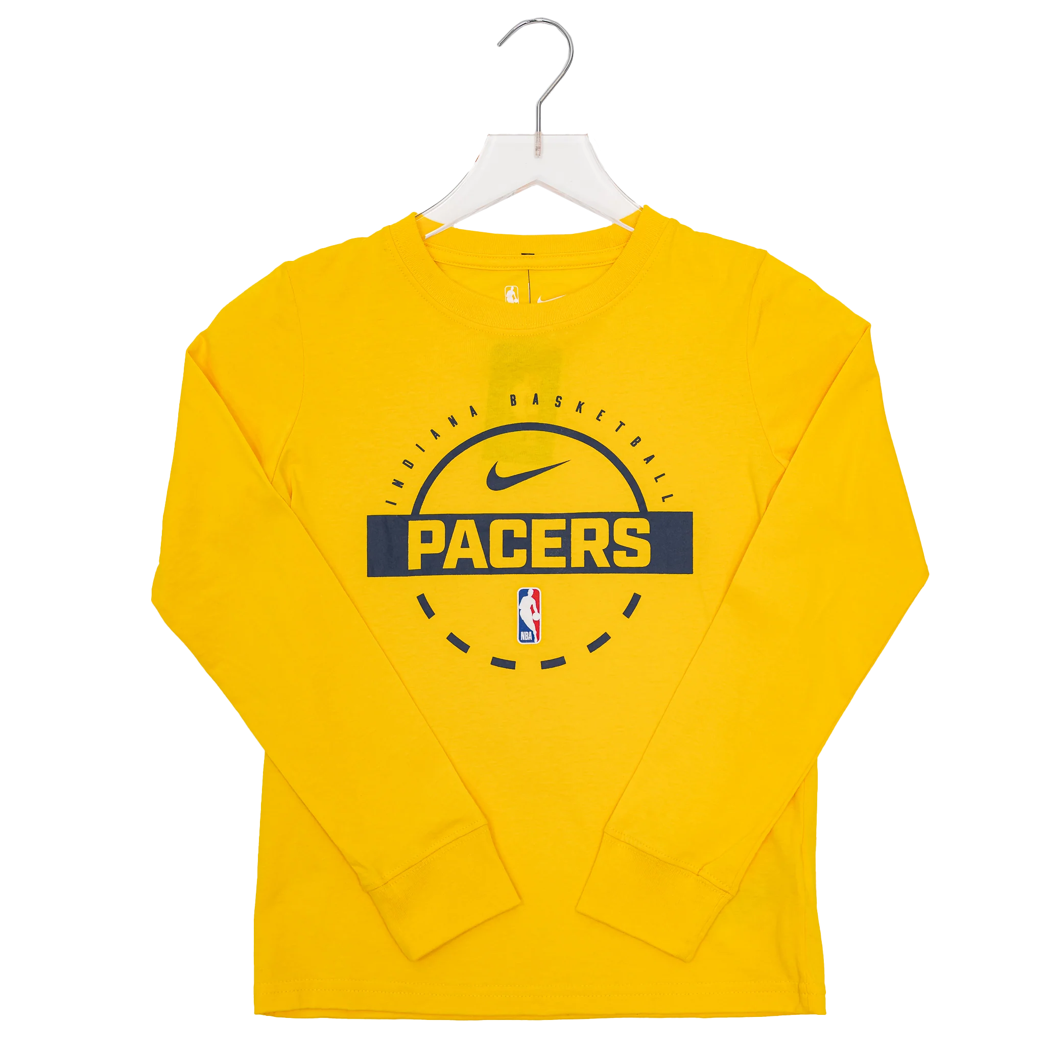 Youth Indiana Pacers 25-26' Practice Long-Sleeve shirt in Gold by Nike