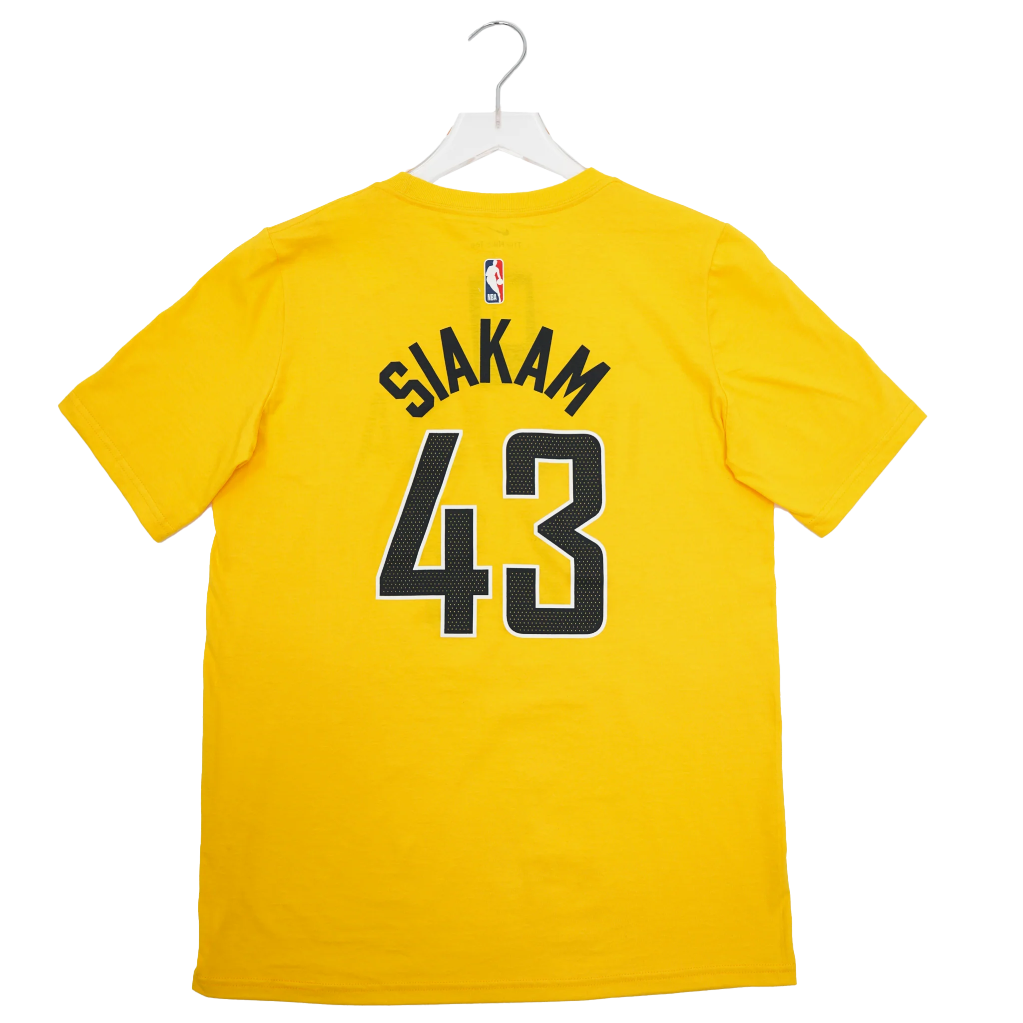 Youth Indiana Pacers #43 Pascal Siakam Statement Name and Number T-shirt in Gold by Jordan