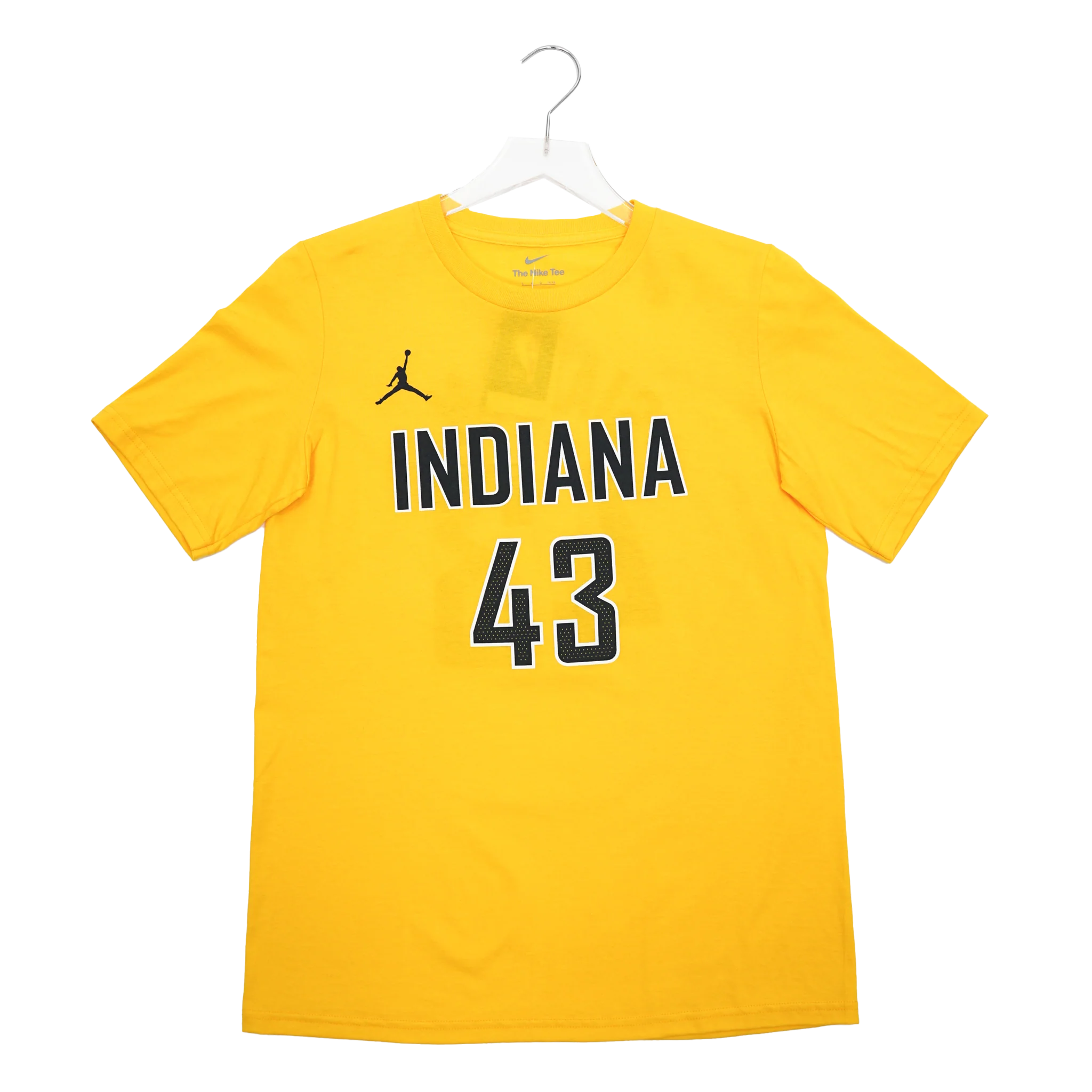 Youth Indiana Pacers #43 Pascal Siakam Statement Name and Number T-shirt in Gold by Jordan - Image 2