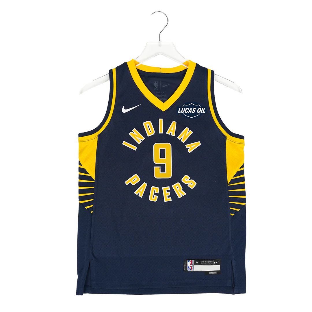 Youth Indiana Pacers #9 T.J. McConnell Icon Swingman Jersey in Navy by Nike - Image 2
