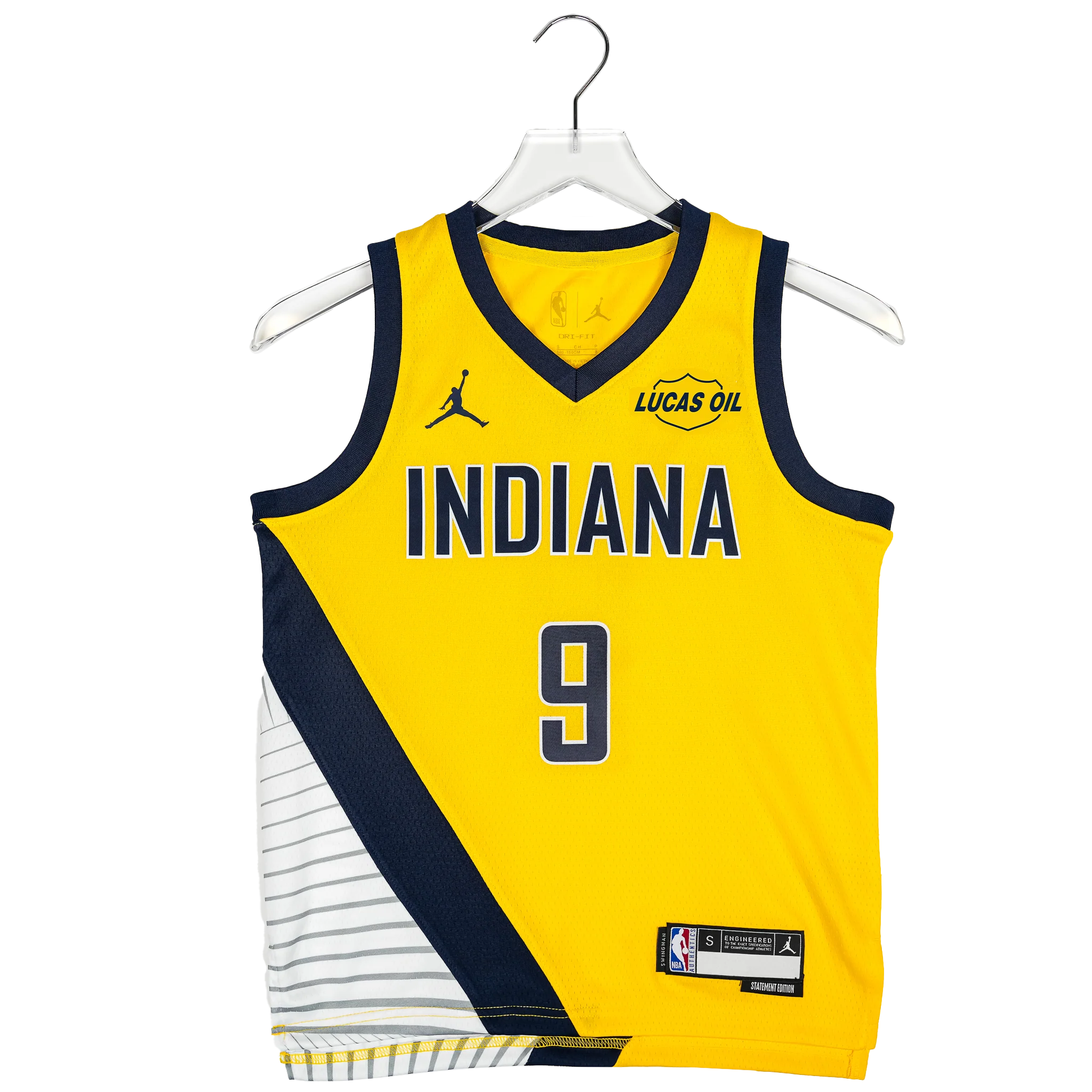 Youth Indiana Pacers #9 T.J. McConnell Statement Swingman Jersey in Gold by Jordan - Image 2