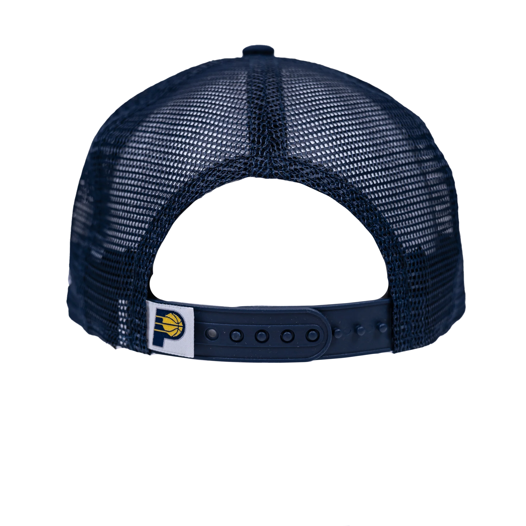 Youth Indiana Pacers Primary Logo Trucker Hat in Navy by New Era - Image 4